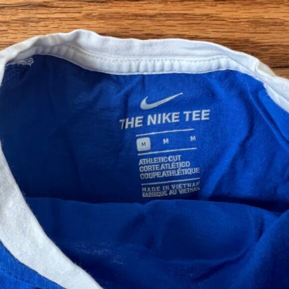 Unisex Nike Duke Basketball Blue Devils D Initial Raglan Shirt - Youth Medium - Picture 3 of 3